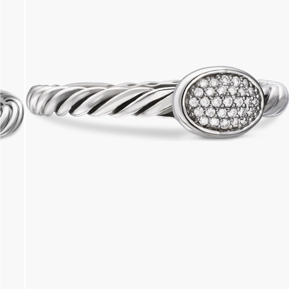 David Yurman cable ring with diamonds